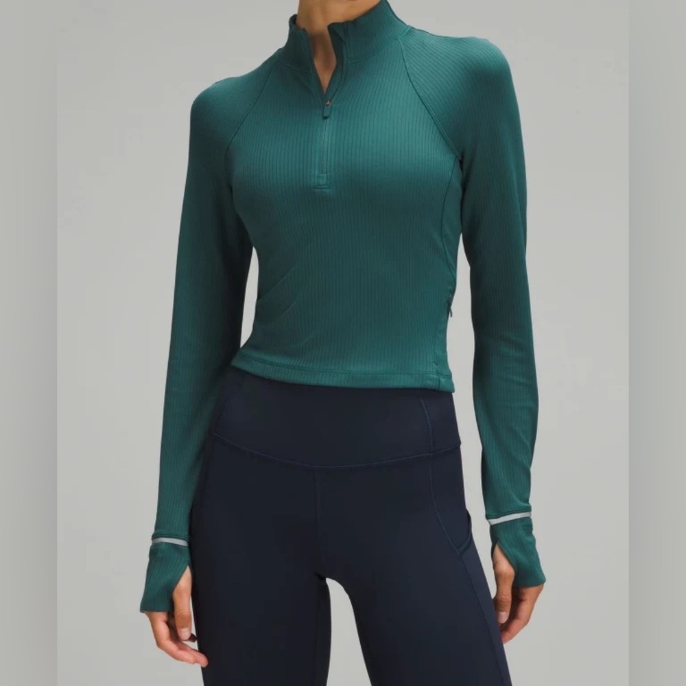 Lululemon Its Rulu Run Ribbed
Cropped Half Zip 🦋 - Picture 11 of 14